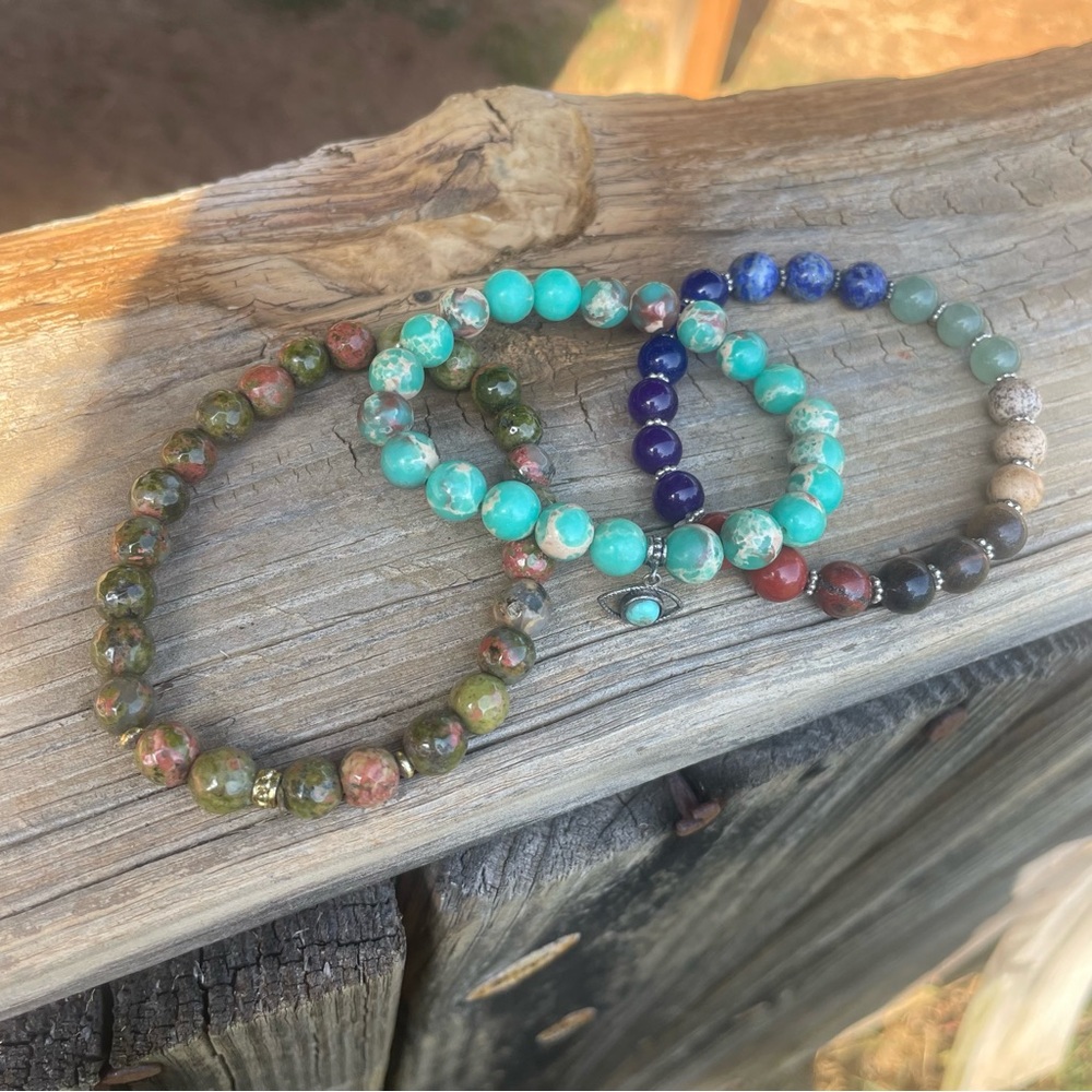 Natural stone Beaded Bracelet Set